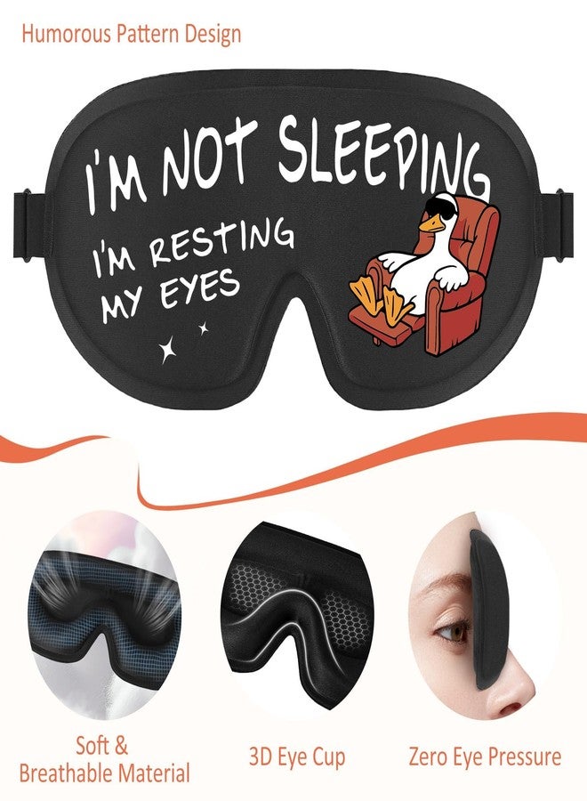 Aganmi Funny 3D Zero Pressure Sleep Eye Mask for Men Women Side Sleeper, Adjustable Blackout Soft Breathable Eye Masks for Travel Nap Night Sleep, Humorous Gift Stocking Stuffers (Resting My Eyes) - Image 5